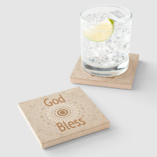 Traditional African Motif Design Art Print Stone Coaster