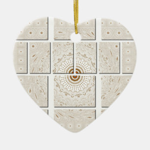 Traditional African Motif Mosaic Art Print. Ceramic Ornament