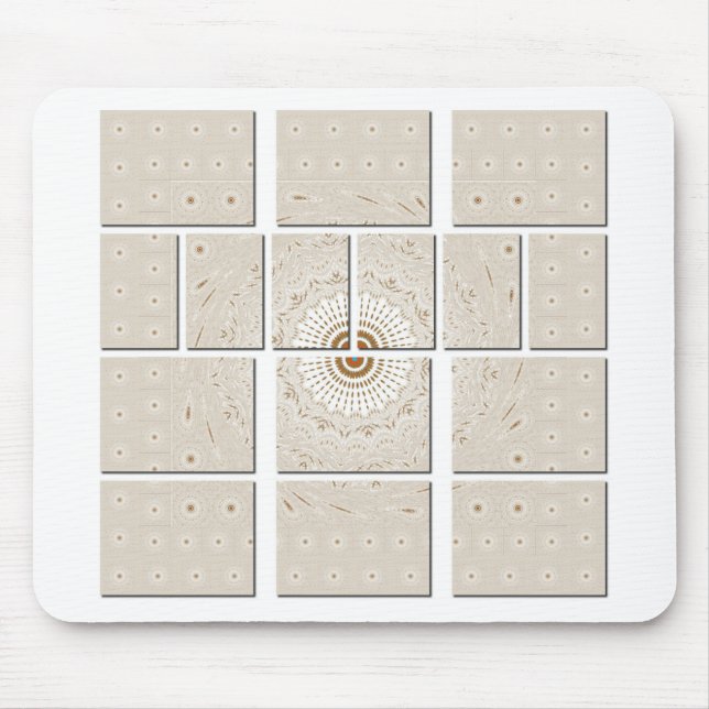 Traditional African Motif Mosaic Art Print. Mouse Pad (Front)