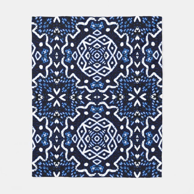 Traditional African Pattern. Tilework. Luxury Limi Fleece Blanket (Front)
