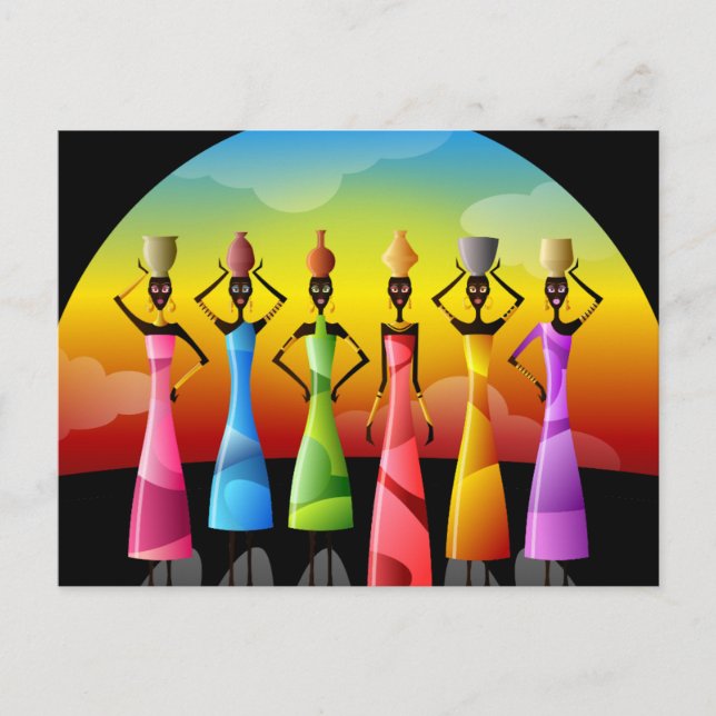Traditional African Women Postcard (Front)