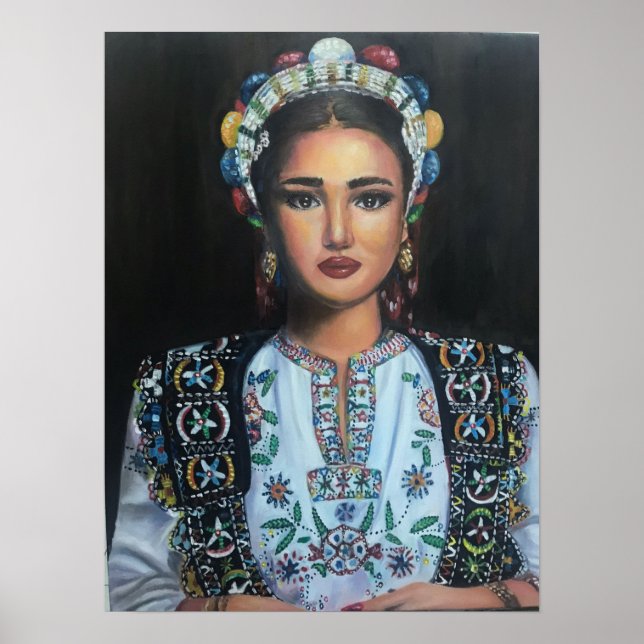 Traditional Albanian Girl Poster (Front)