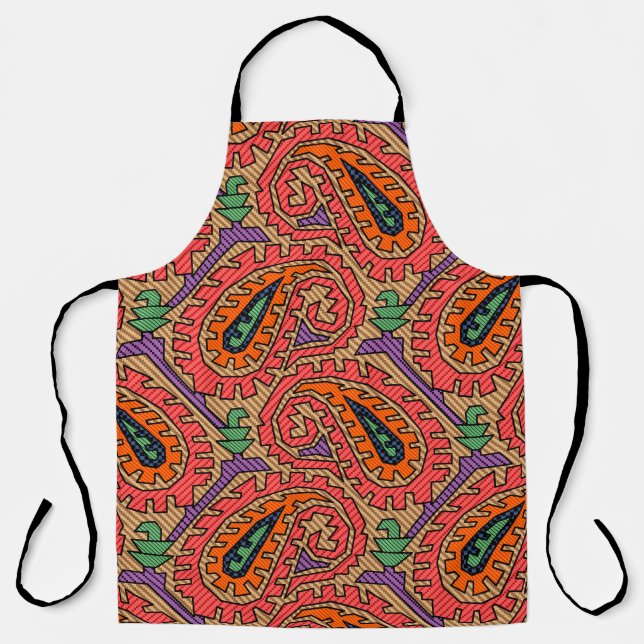 Traditional Allover Geometricalart, background, de Apron (Front)