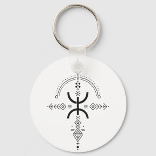 Traditional Amazigh Tattoo Symbol Key Ring