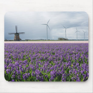 Traditional and modern windmill, Holland mousepad