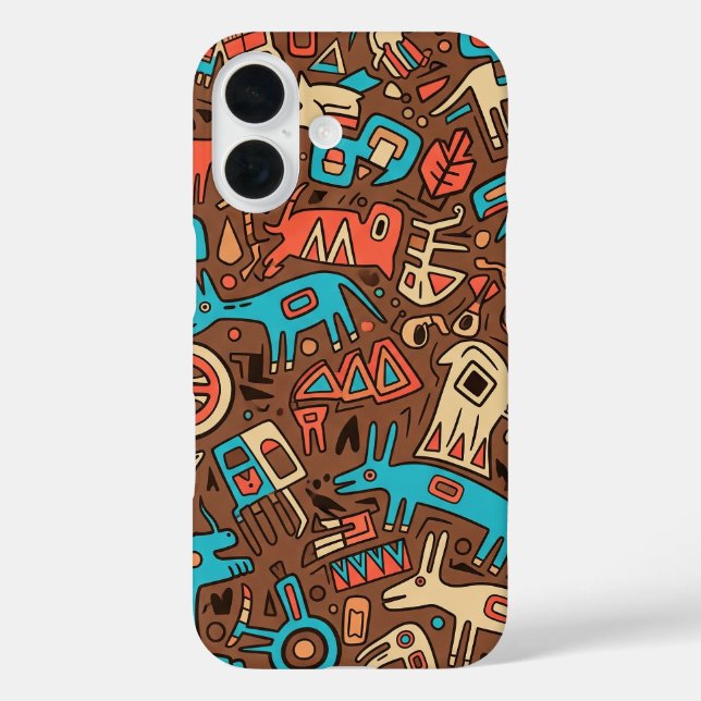 traditional apache indian art Case-Mate iPhone case (Back)