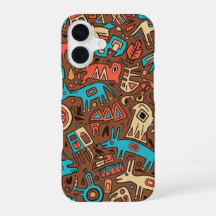 traditional apache indian art iPhone 16 case