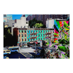 Traditional apartment building Manhattan New York Photo Print