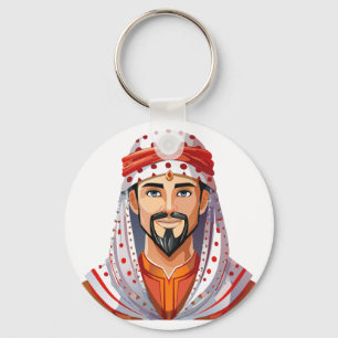 Traditional arabic or muslim hat key ring