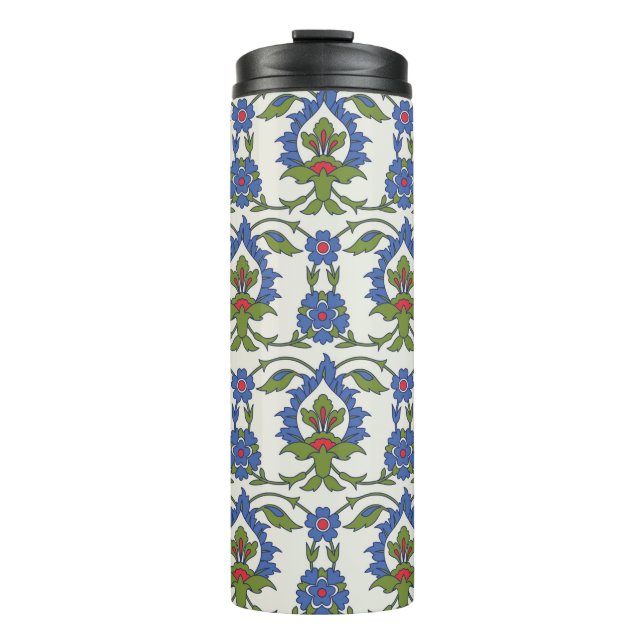 Traditional Arabic seamless ornament. Turkish, Izn Thermal Tumbler (Front)