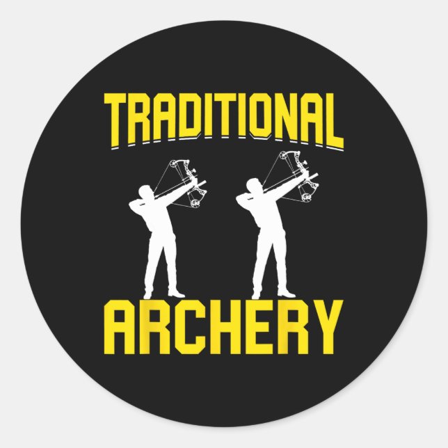 Traditional Archery  Classic Round Sticker (Front)