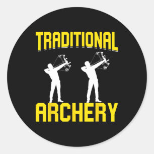 Traditional Archery Classic Round Sticker