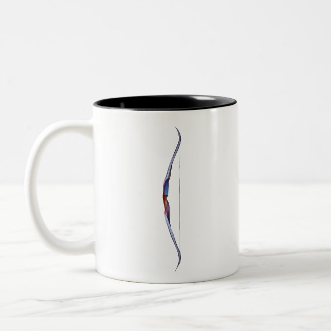 Traditional archery recurve bow Two-Tone coffee mug (Left)