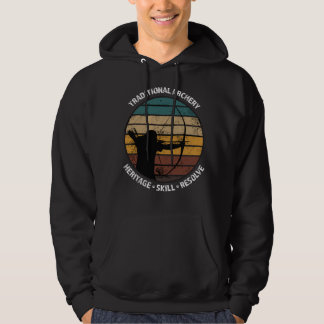 Traditional Archery Vintage Trad Bow Archers Hoodie