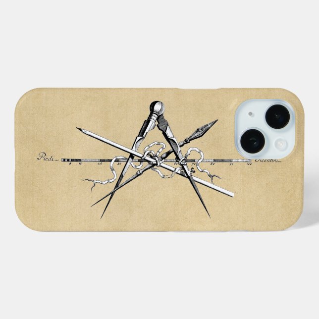 Traditional Architecture Drafting Tools Case-Mate iPhone Case (Back (Horizontal))