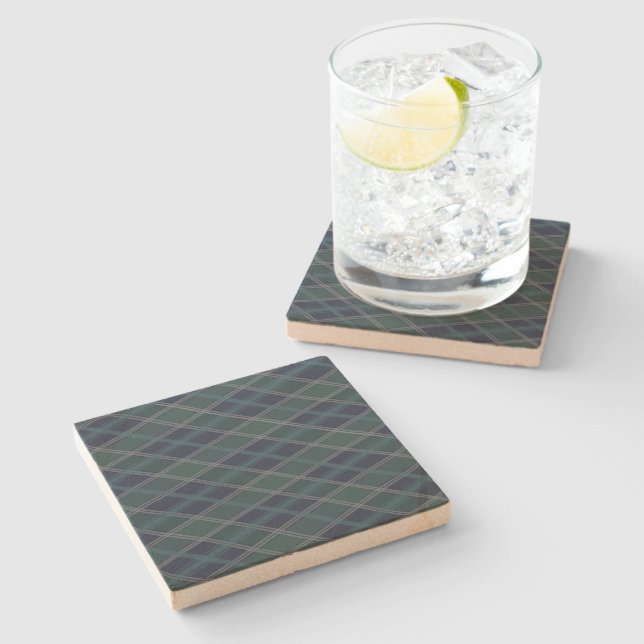 Traditional Argile & Plaid Mix-up Coaster (Side)