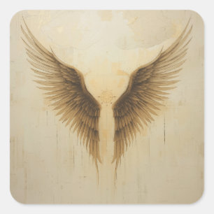 traditional art painting images featuring open win square sticker