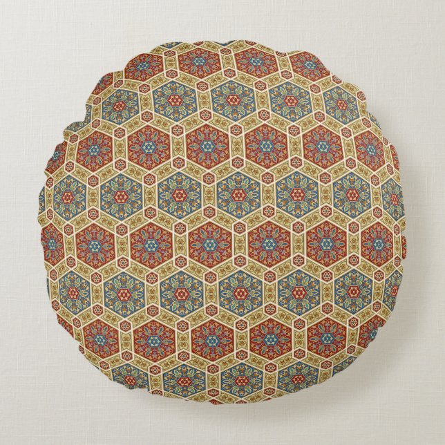 Traditional Art Round Cushion (Front)