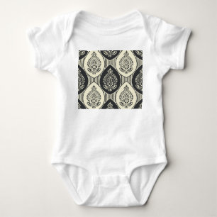 Traditional Asian damask, seamless pattern Baby Bodysuit