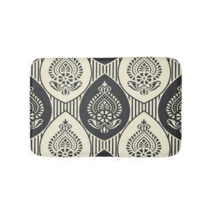 Traditional Asian damask, seamless pattern Bath Mat