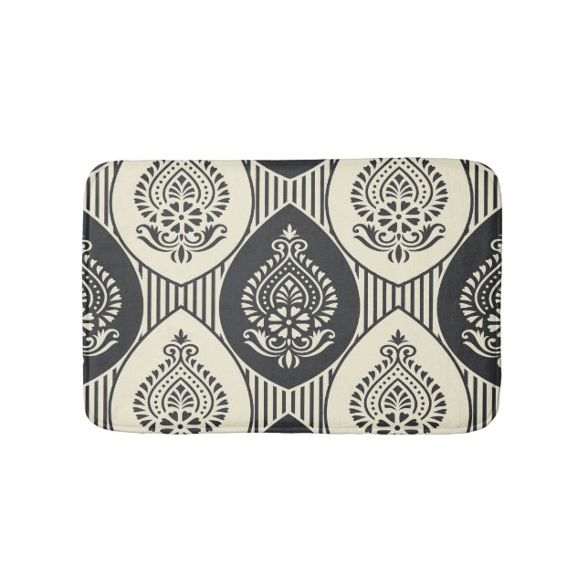 Traditional Asian damask, seamless pattern Bath Mat (Front)