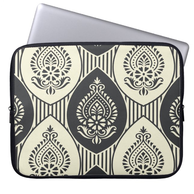 Traditional Asian damask, seamless pattern Laptop Sleeve (Front)