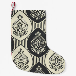 Traditional Asian damask, seamless pattern Small Christmas Stocking