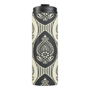 Traditional Asian damask, seamless pattern Thermal Tumbler