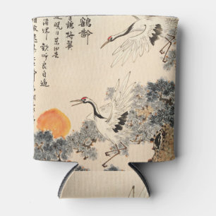Traditional Asian painting: classic art. Can Cooler