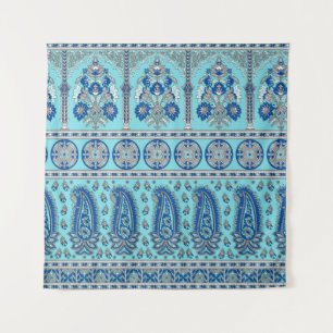 Traditional Asian paisley border design Tapestry