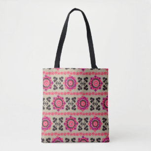 Traditional asian suzanne seamless pattern with sm tote bag