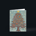 Traditional Australian Art Christmas Card<br><div class="desc">Traditional Australian Art Christmas Card with Australian Christmas tree design</div>