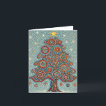 Traditional Australian Art Christmas Card<br><div class="desc">Traditional Australian Art Christmas Card with Australian Christmas tree design</div>