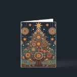 Traditional Australian Art Christmas Card<br><div class="desc">Traditional Australian Art Christmas Card with Australian Christmas tree design</div>