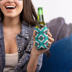 Traditional Aztec Pattern Can Cooler