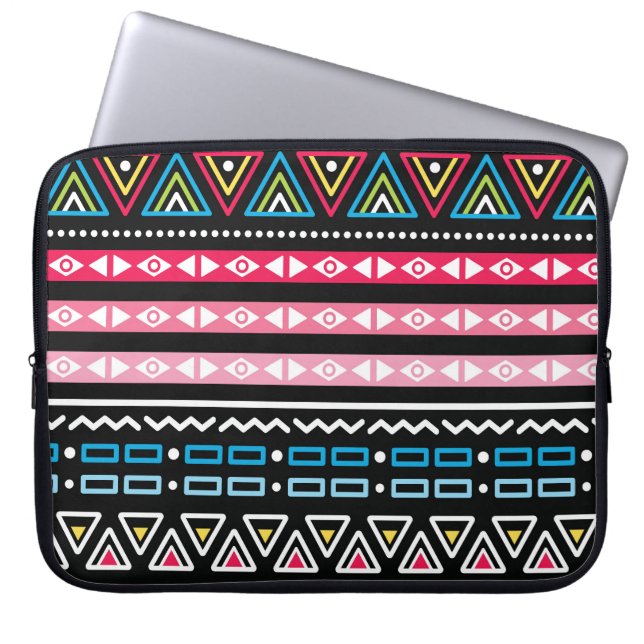 Traditional Aztec seamless tribal folk art pattern Laptop Sleeve (Front)