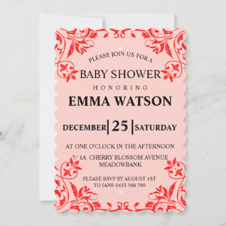 Traditional Baby shower Invitation