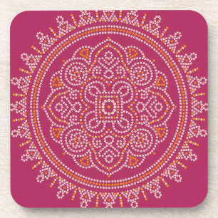 Traditional Bandhani Mandala Coaster