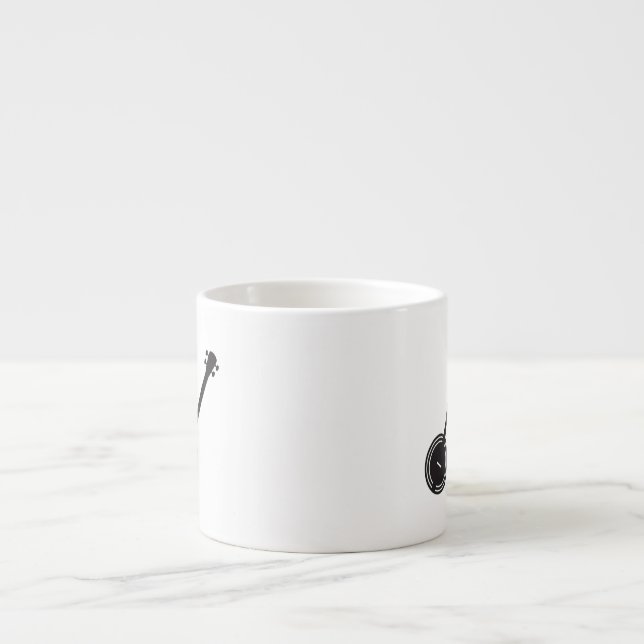 Traditional Banjo Silhouette Espresso Cup (Front)