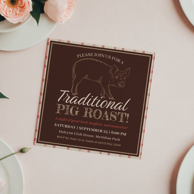 Traditional Barbecue Pig Roast Invitation (Creator Uploaded)