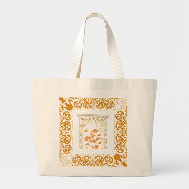 Traditional batik large tote bag (Front)