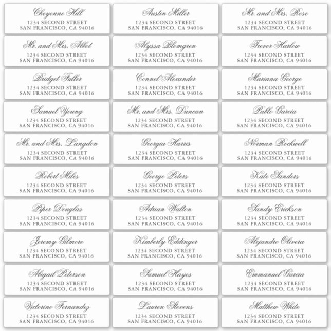 Traditional Black and White Formal Elegant Wedding (Front)