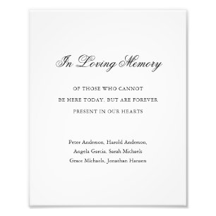 Traditional Black and White Formal Elegant Wedding Photo Print