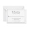 Traditional Black and White Mini Wedding RSVP Card