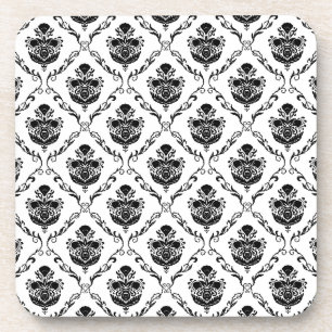 Traditional Black Damask Coaster