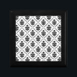 Traditional Black Damask Gift Box<br><div class="desc">Black damask.  Simple and elegant classic design.</div>