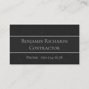 Traditional Black, Grey and White Business Card