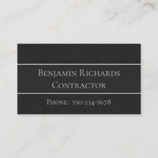 Traditional Black, Grey and White Business Card
