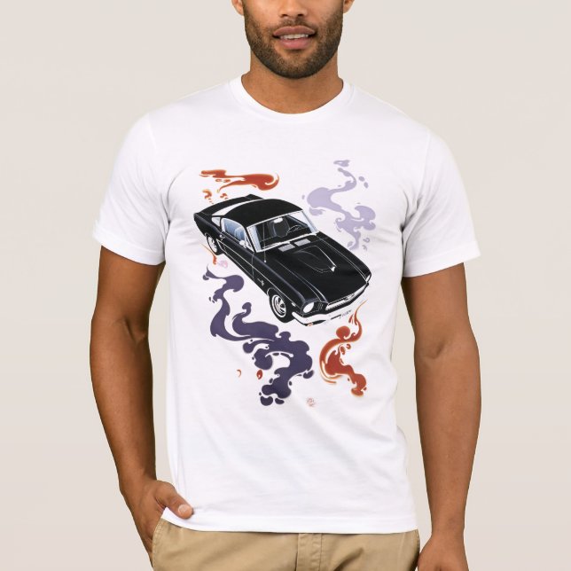 Traditional Black Mustang T-Shirt (Front)