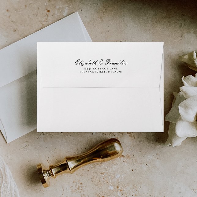 Traditional Black Script Wedding Envelope (Creator Uploaded)